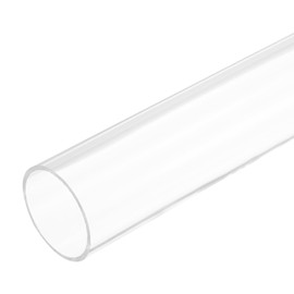 sourcing map Acrylic Pipe Rigid Round Tube Clear 34 mm ID 38mm OD 305mm for Lamps and Lanterns,Water Cooling System