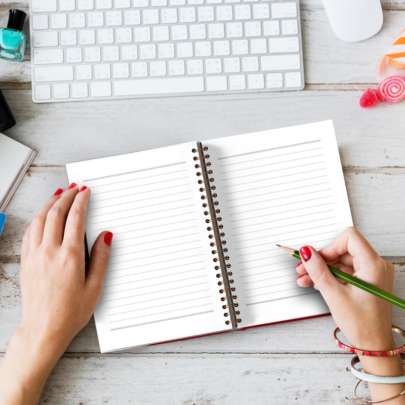 Foritho Coquette Black Bow Notebook, Black Preppy Girly Aesthetic Journal