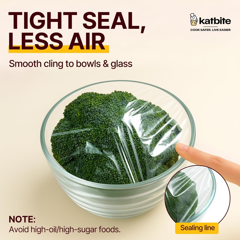 Katbite Plastic Wrap with Slide Cutter, 12 in x 1200