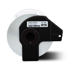 USUPERINK (10 Roll,400 Labels/Roll) Compatible for Brother DK-1208 DK1208 1.4'' x 3.5'' (38mm x 90mm) Die-Cut Shipping Address Mailing White Paper Labels for QL-1060N QL-1100 QL-1110NWB Label Printer