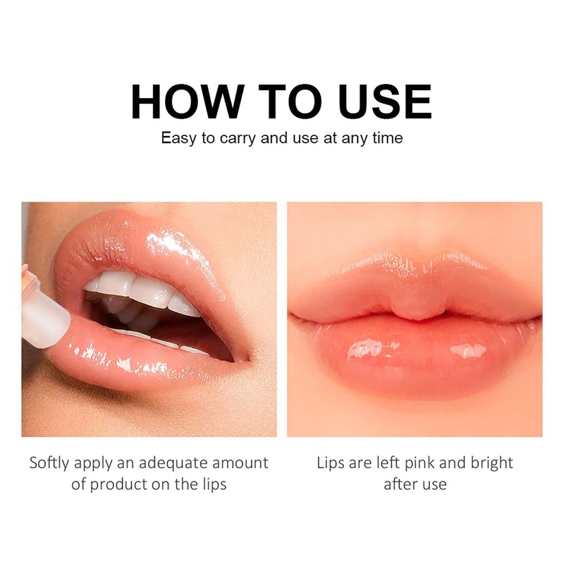 Vawolecy Lip Glowy Balm, Lip Balm for Dry, Cracked Lips,