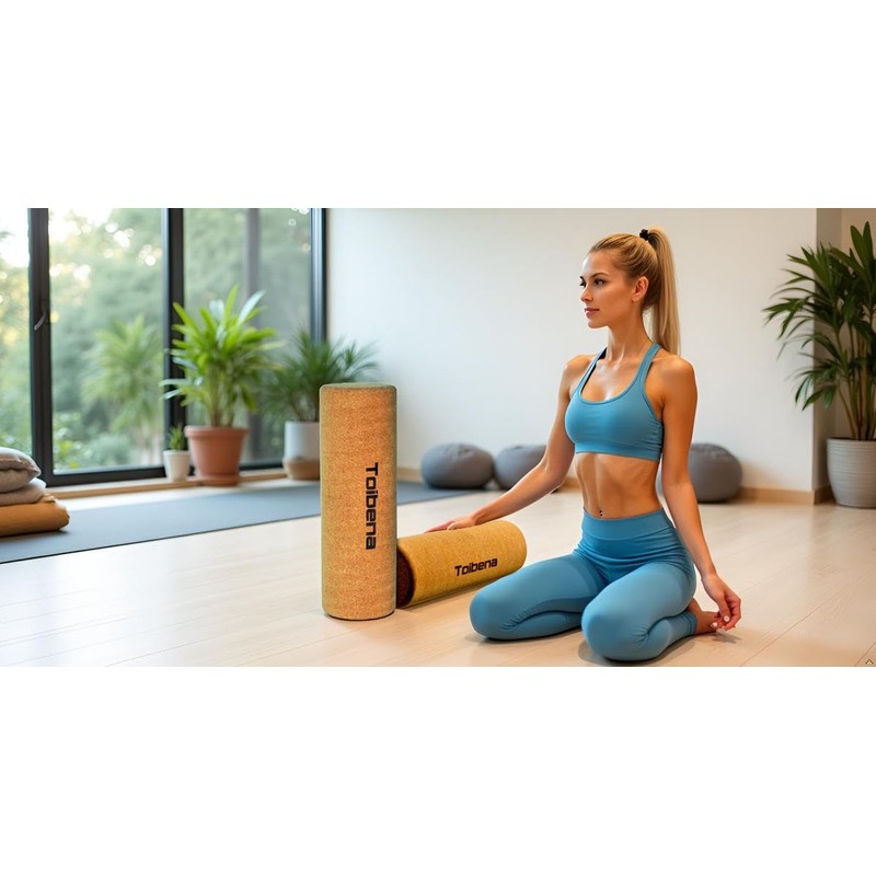Foam Roller Physical Therapy/Natural Eco-Friendly Cork Roller,High-Density deep Tissue Massage