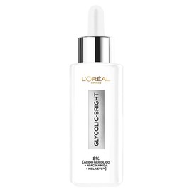 L'Oréal Paris Glycolic Bright Sérum Anti-Manchas, 8% Melasyl + Glicólico + Niacinamida, Reduce Manchas Solares, de la Edad y Post-Acné, Combate la Hip