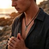 RSWETE Soccer Cross Necklace, Bible Verse Gifts for Men &