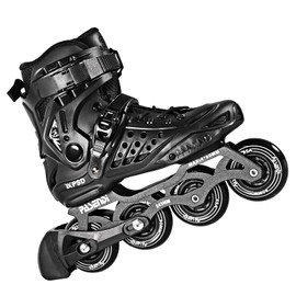 PASENDI Professional 4X80Mm Wheels Inline Skates,Outdoor Fitness Single Row Inline Skates for Adult Women Men, Black Adult Male.(US Men7-7.5/Women8-8.5/26CM,Black)
