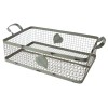 Unbranded Distressed Metal Decorative 10-1/2" Wire Tray Basket with Handles