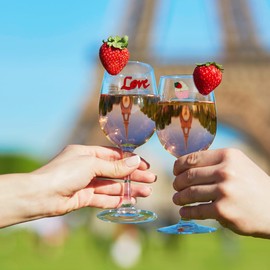 Simply Charmed Sweetheart Wine Charms - Magnetic Glass Drink Markers - Set of 6 Stemless Cocktail Magnets - Gift for Her