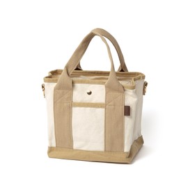 Alto Rose 250043 Women's Tote Bag, Canvas, Small, Lightweight, Multiple Storage, 2-Way, Braun