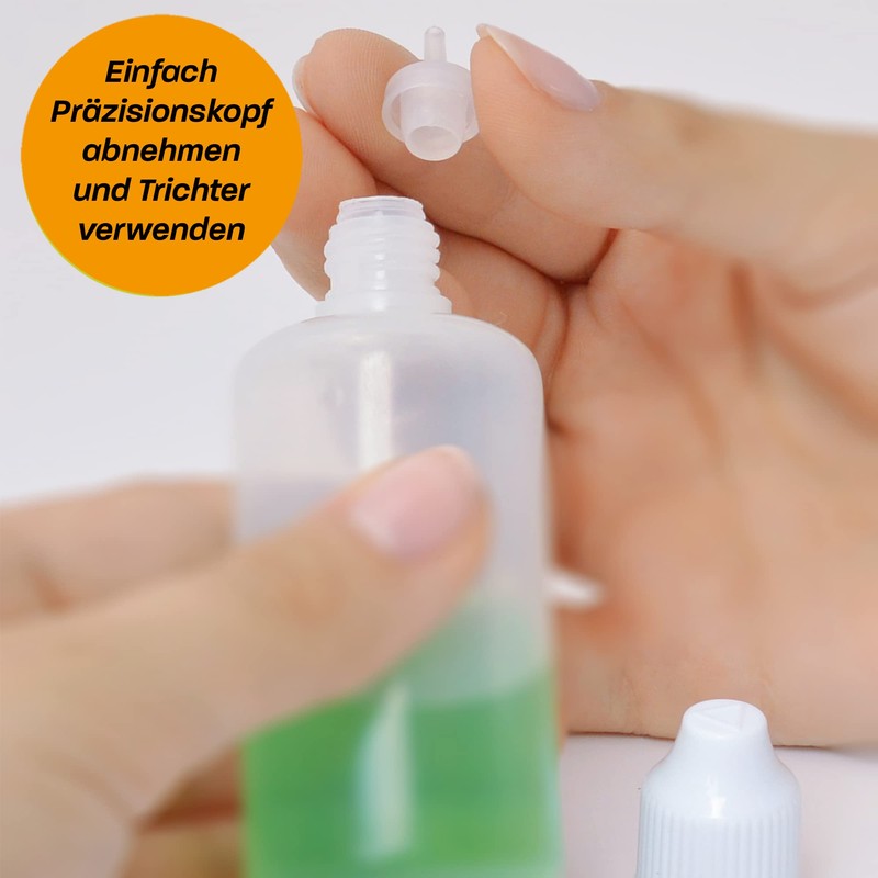Hinrichs 10 x 50ml Plastic Squeeze Bottle - Small Squeeze