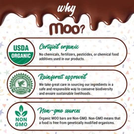 Moo Chocolates Organic Solid Milk Chocolate Mini Bars 0.7oz, 28 ct (Pack of 2) | USDA Organic, Non-GMO | 110 Calorie Snacks for On-the-Go, Lunchboxes, Office