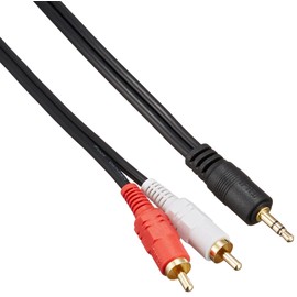 Conversion Meijin Audio Conversion Cable [Red/White (Stereo Audio) - 3.5mm Stereo Mini Plug] [1.8m] R35-18G