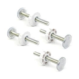 Stair Gate Pressure Fit Spares Set - 4 Pack M10 Safety Gates for Kids Spindle Bolts, for Pet and Baby Gates, Extension Fittings with No Drill Installation (White, 10 CM)