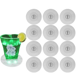 Agatige 12PCS Pegatinas LED Luminosas para Taza, 6cm RGB Posavasos LED Decorativos Coloridos Porta Vasos con Luz LED para Fiesta Discos Luminosos para Discotecas Bodas Bar Fiesta Aniversarios