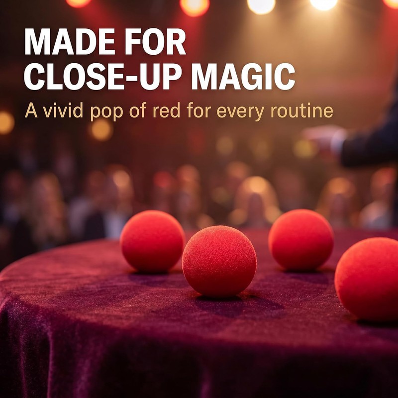ROMI FLORIA 10Pcs Red Sponge Balls Soft Magic Tool Sponge