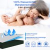Waterproof Mattress Protector, 160 x 200 cm Fitted Sheet, Breathable
