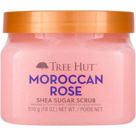 TREE HUT, Moroccan Rose Shea Sugar Scrub, Exfoliante Corporal de Azúcar Natural con Manteca de Karité y Esencia de Rosa Marroquí, Exfolia e Hidrata la Piel, 510 gramos