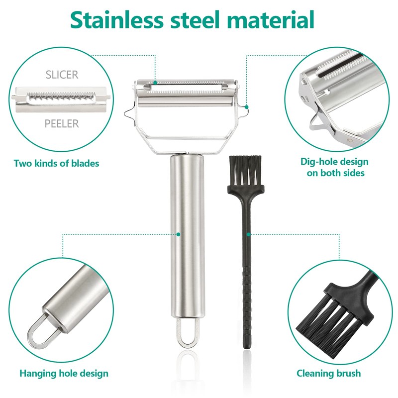 Stainless Steel Peeler Julienne Cutter Slicer for Carrot Potato Melon