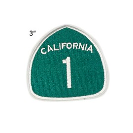 California Highway 1 Patch Iron-on Embroidered Applique for Clothing Vest, Sew-on Decorative Embroidery, Badge Emblem, Nature Souvenir, Wild Animals, Outdoor Patches