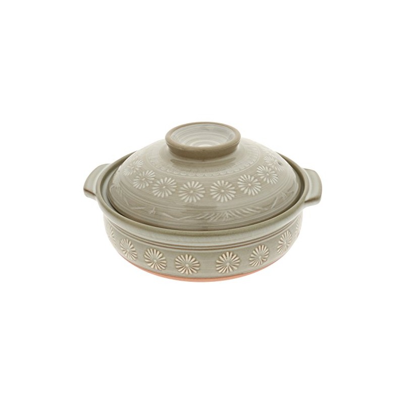 Kotobuki Donabe Japanese Hot Pot, Medium, Gray