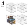 mDesign Stackable Storage Containers Box with 2 Pull-Out Drawers -