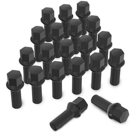Wheel Bolts M14 x 1.5 Shaft Length: 27 mm Taper Collar 60° Spanner Width 17 mm Black Pack of 20
