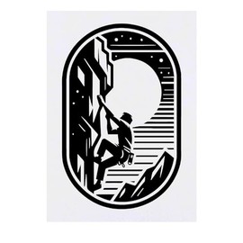 'Cliff Rock Climbing' Temporary Tattoo - Water Resistant, Skin-Safe, Non-Toxic Transfer (TO00074209)
