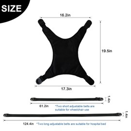Wheelchair Seat Belt, Wheelchair Harness for Adults, Torso Support Vest Restraint, Safety Belt for Elderly, Vest Soft Chest Restraint with Adjustable Straps to Prevent Sliding