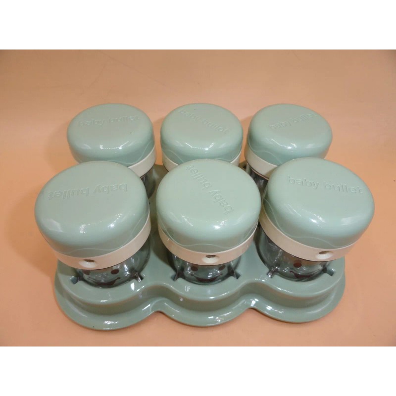 Baby Bullet Food Jar Storage Containers w/Tray Date Dial **BRAND
