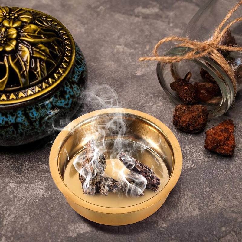 VOSAREA 6pcs Metal Incense Cone Burners Tea Light Tins Cups