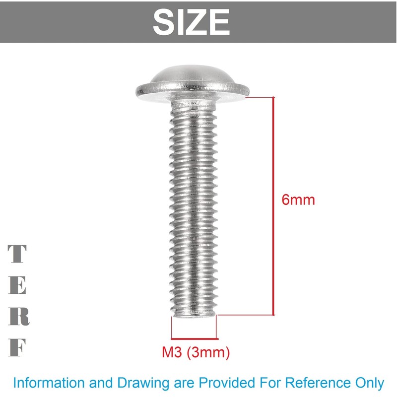 TERF® M3 X 6mm Flange Hex Socket Cap Button Head
