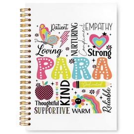 VIIJJUE Teacher Paraprofessional Gifts Notebook Journal, Paraeducator Gifts Notebooks, Teacher Assistant Hardcover Spiral Journal 5.5x8.3 Inch