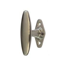 Antikas - Window olive in brass nickel-plated matt - window handle - 9.3 x 5.2 cm