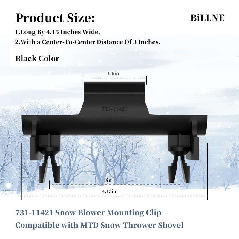 BiLLNE 731-11421 Snow Blower Mounting Clip - Compatible with MTD