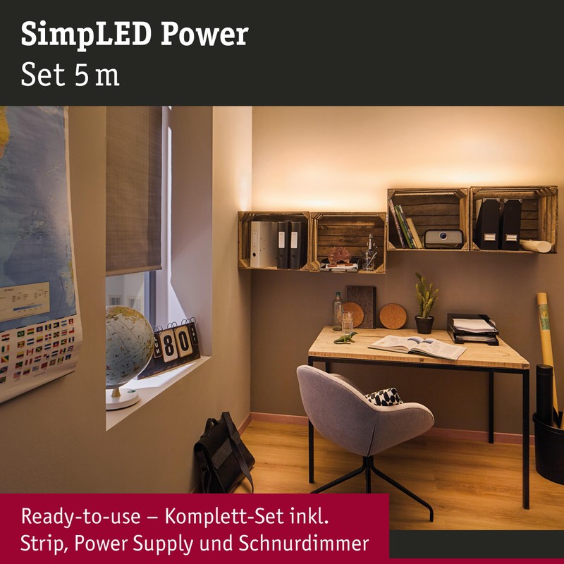 Paulmann 78957 LED Strip SimpLED Power 5m with Cord dimmer