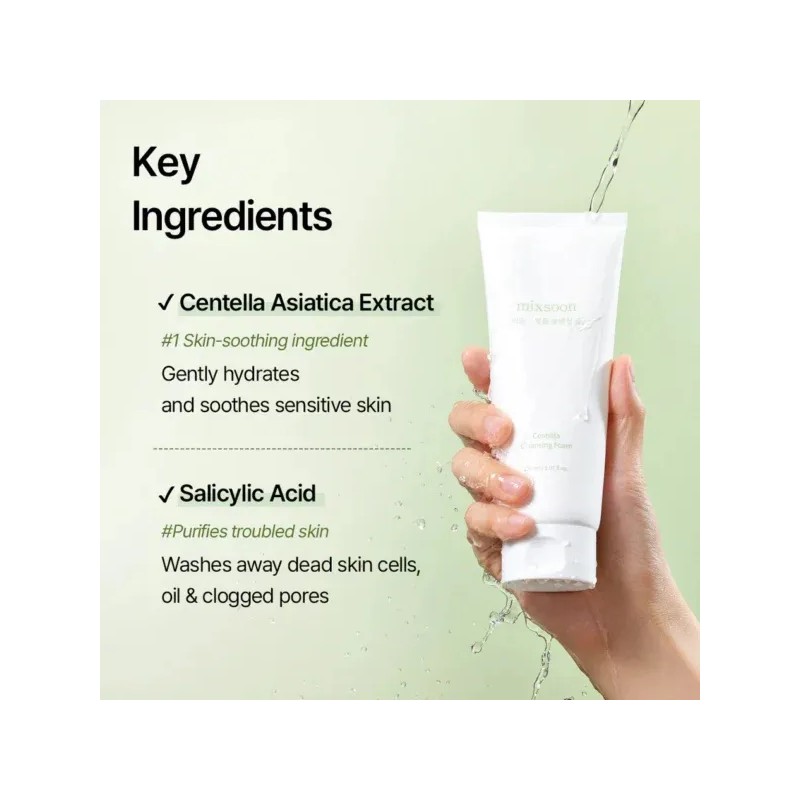 Espuma De Limpeza Mixsoon Centella 150ml Com Ácido Salicílic