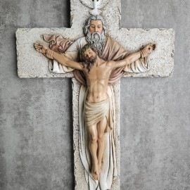 BC Catholic Holy Trinity Crucifix Wall Cross Jesus Christ Inspirational Home