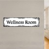 12x3 Inch Wellness Room Sign Door Wall PC Signage for