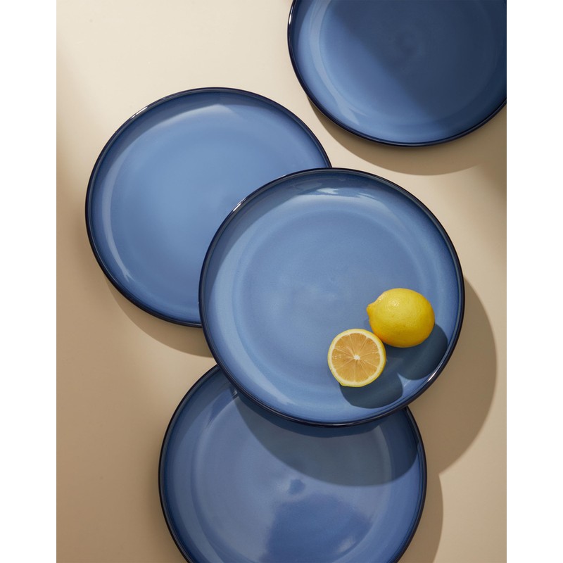 Pokini Stoneware Dinnerware Sets, Ceramic Plates and Bowls Set, Microwave