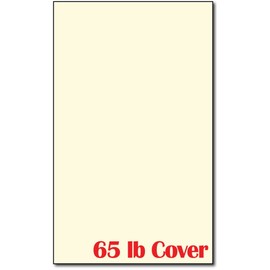 250 Sheets Cream Colored Legal Size Cardstock (8.5 X 14 Inches) - 65lb Cover