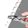 1 Pcs Heavy Duty Single Hole Punch, Silver Paper Puncher