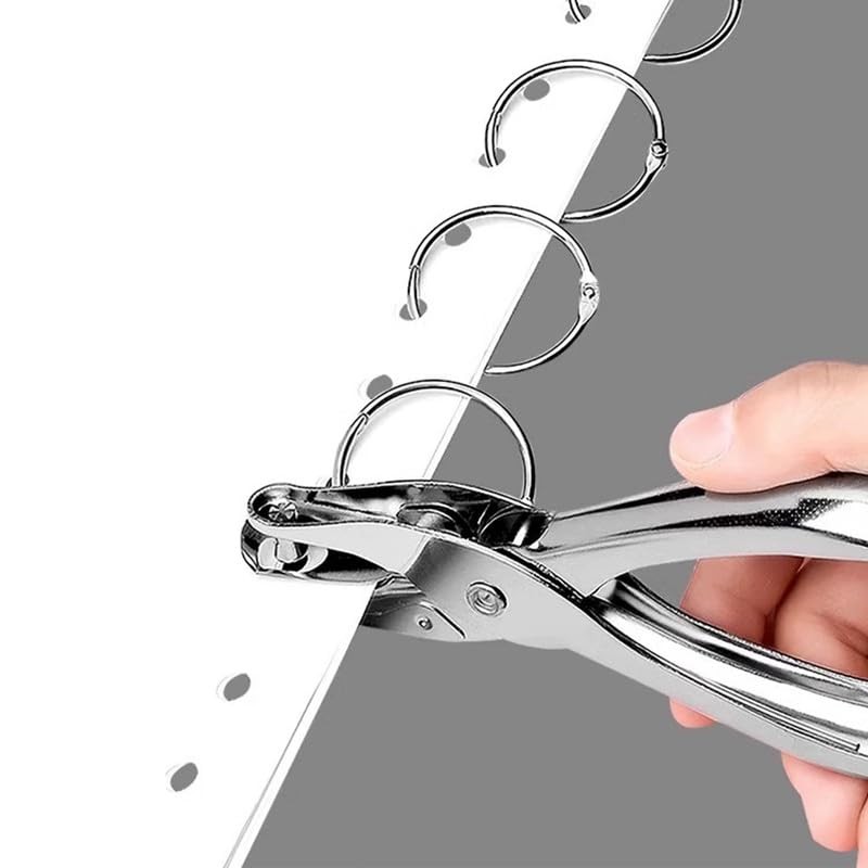 1 Pcs Heavy Duty Single Hole Punch, Silver Paper Puncher