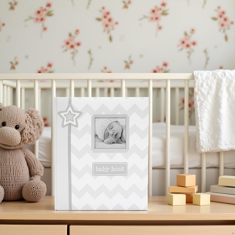 Lil' Peach First 5 Years Chevron Baby Memory Book, Newborn