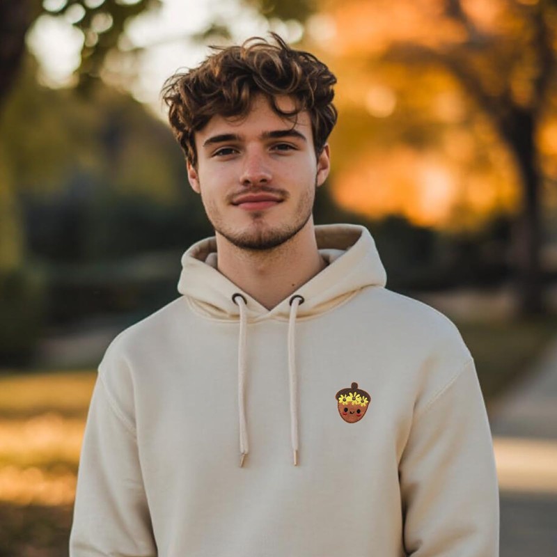 ReelFun Thanksgiving Acorn Embroidered Iron On Patch Applique for Shirts