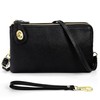 YALUXE RFID Blocking Women's Wristlet Purse Genuine Leather Small Clutch