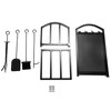 HECASA Firewood Rack with Fireplace Tools Set Indoor Fireplace Wood