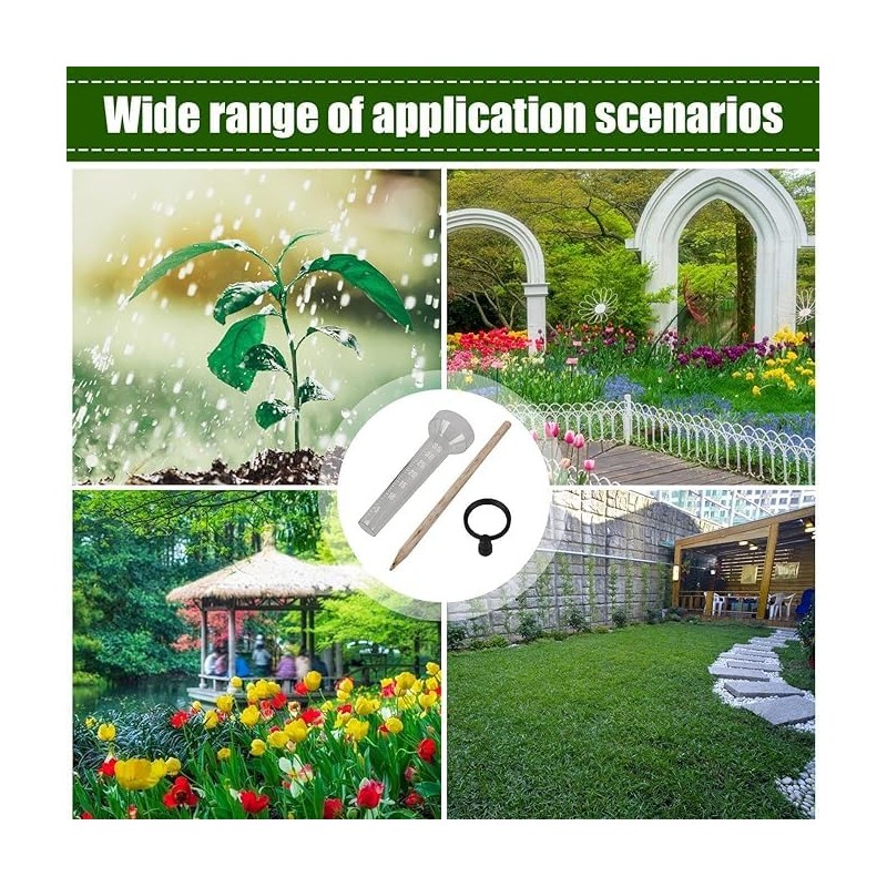 LimCryspp 3Pieces Outdoor Rain Gauge - Rain Gauge | Rain