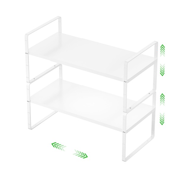 SOFRON Expandable Cabinet Storage Shelf Stackable Organizer Rack for Kitchen
