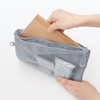 MUJI OHG89A3S Polyester Double Zipper Case, Gray, L