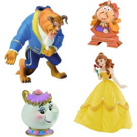 Bullyland Beauty and the Beast Belle Cogsworth Mrs Potts Playset 4 Figures