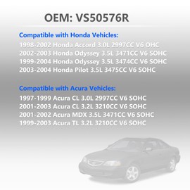 YITHSWAY VS50576R Valve Cover Gasket for 1999-2003 Acura CL TL MDX, 1998-2004 Honda Accord Odyssey Pilot Head Cover Gasket, 12030-P8A-A00 3.0L 3.2L 3.5L V6 SOHC J30A J32A J35A Valve Cover Gasket Set